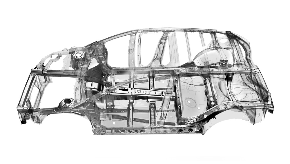 Schéma de la plateforme globale Subaru et du châssis.