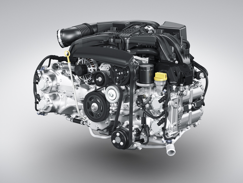 Vue complète d’un moteur BOXER® Subaru de 2,5 L.